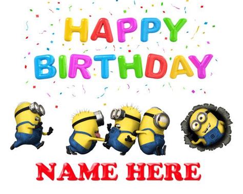 Despicable Me Minions Personalized Happy Birthday Digital Etsy