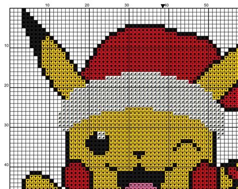 Pokemon Christmas Cross Stitch Pattern Pdf Pikachu Santa Etsy