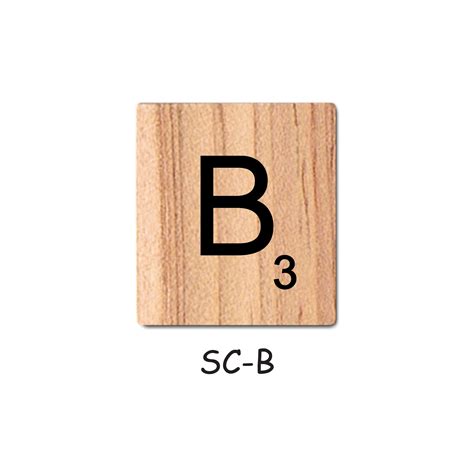 Letter B Wooden Scrabble Tiles Bsiri Games