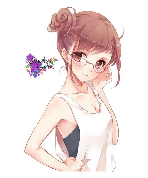 Cute Chibi Anime Girl With Glasses