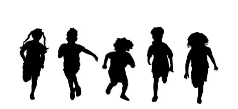 Free Children Silhouette Clipart, Download Free Children Silhouette