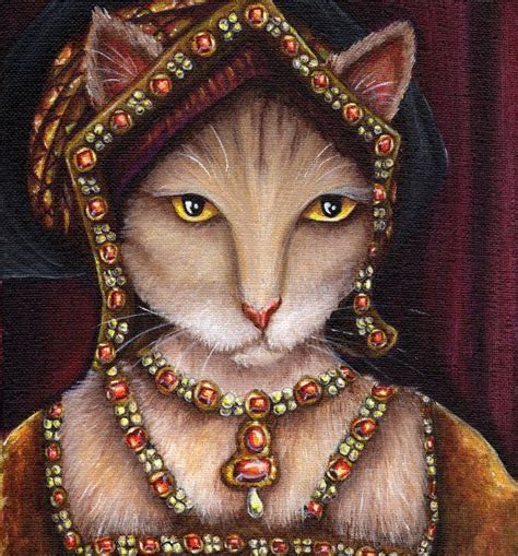 Tudor Cats Jane Seymour Henry Viii Wives As Cats 8x10 Art Print