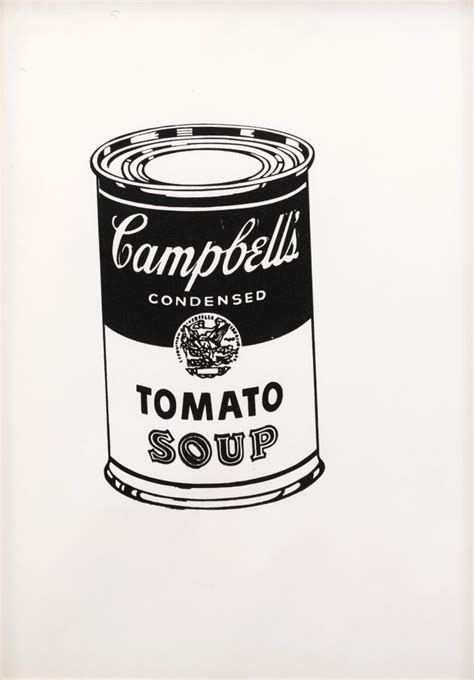 Campbells Soup Can Tomato Black And White By Andy Warhol