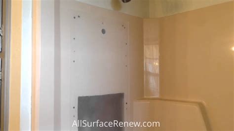 Fiberglass showers and bathtubs are durable, easily maintained, and attractive fixtures, but they may still be accidentally damaged. Can You Paint Fiberglass Tub Surround. how we painted our ...