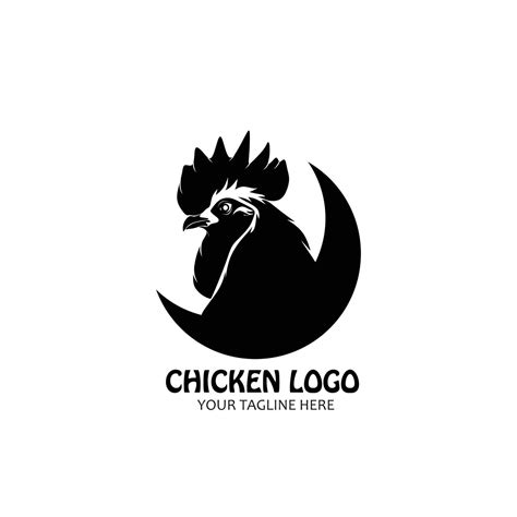 Chicken Mascot Logo Silhouette Design Vector 23501364 Vector Art At