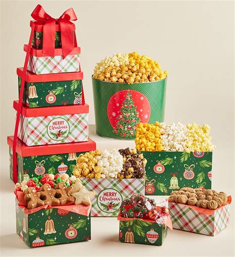Christmas Cheer 5 Box T Tower And 2 Gallon Popcorn Tin The Popcorn