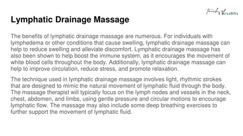 ppt lymphatic drainage massage powerpoint presentation free download id 12142932