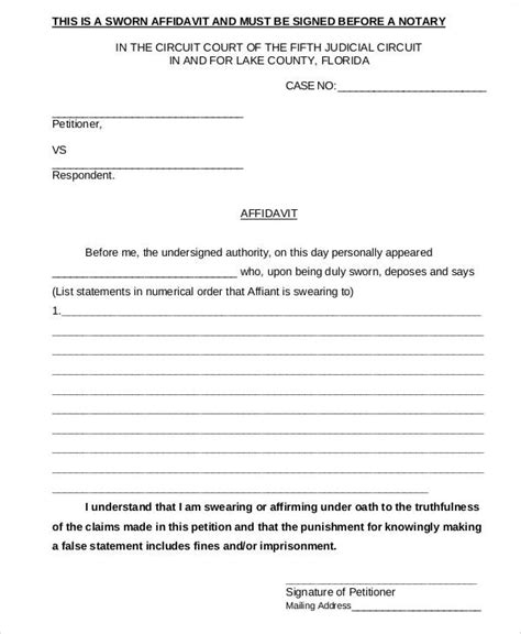 Download and print a free affidavit form that you can customize with your own personal information online. FREE 32+ Affidavit Forms in PDF