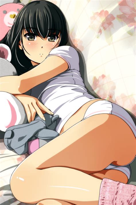 Matsunaga Kouyou Original Highres 1girl Ass Black Eyes Black Hair