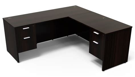 71″x78″ Kai L Shape Desk With Double Suspended Pedestals Systems