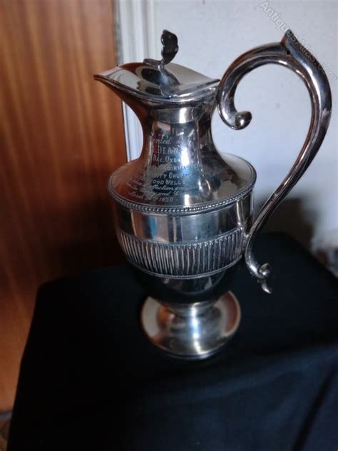 Antiques Atlas Silver Plated Coffee Pot Or Hot Water Jug 1920