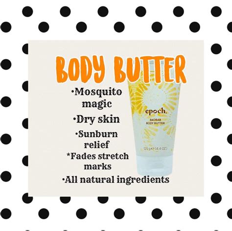 Epoch Body Butter Mosquito Butter Nuskin Baobab Body Etsy