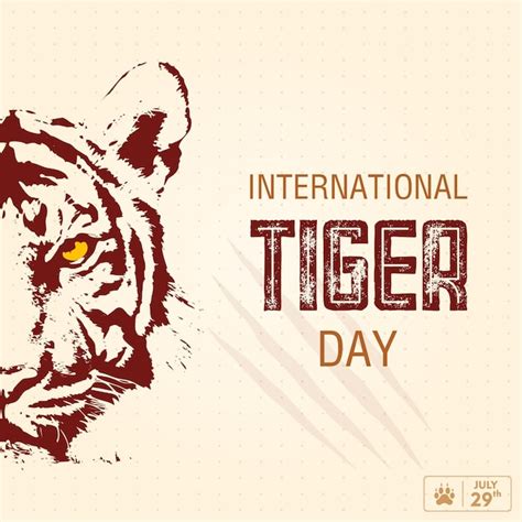 Premium Vector A Poster For The International Tiger Day On July 29