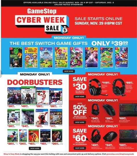 Gamestop Cyber Monday 2020 Ad And Deals