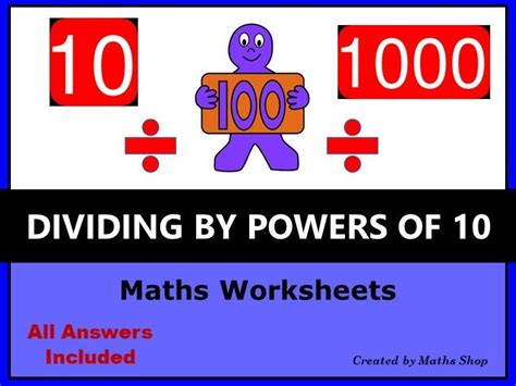 Maths Dividing By Powers Of Ten Revision Place Value Dividing