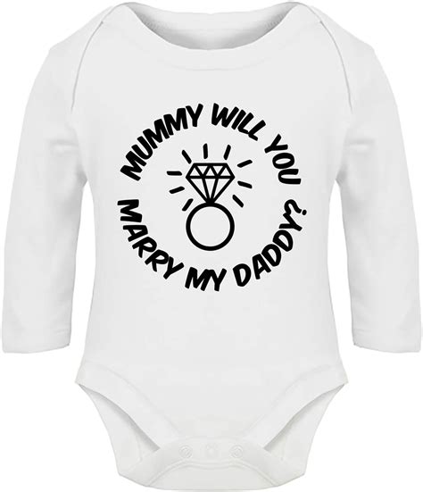 Hippowarehouse Mummy Will You Marry My Daddy Baby Vest Bodysuit Long