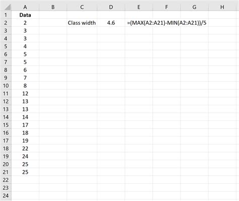In this case, class width equals to the difference between the lower limits of the first two classes. How to Calculate Class Width in Excel - Statology