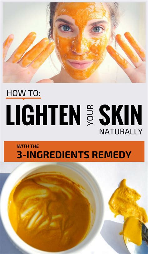 How To Lighten Your Skin Naturally With The 3 Ingredients Remedy Natural Skin Lightening Skin