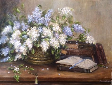 Maybe you would like to learn more about one of these? Oil painting Lilacs I a vase bronze - shop online on ...