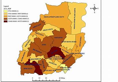 Ghana Region Eastern District Population Breakdown Distribution