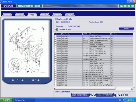 Volvo Truck Spare Parts List