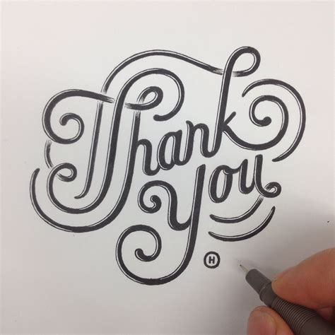 Thank You Typography And Hand Lettering ©anthony Hos Typography Design