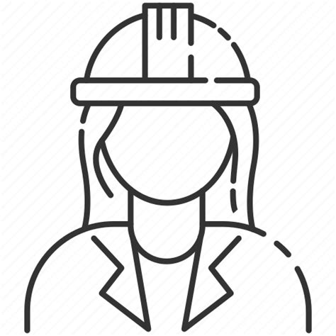 Constructor Female Engineer Female Engineer Icon Worker Icon
