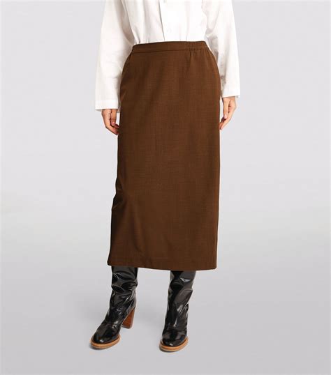 Eskandar Wool Rich Straight Skirt Harrods Us