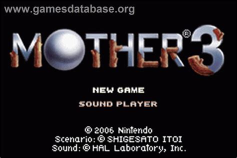 Mother 3 Nintendo Game Boy Advance Games Database