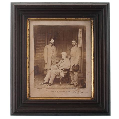 General Robert E Lee And Staff Autographed Photograph By Brady