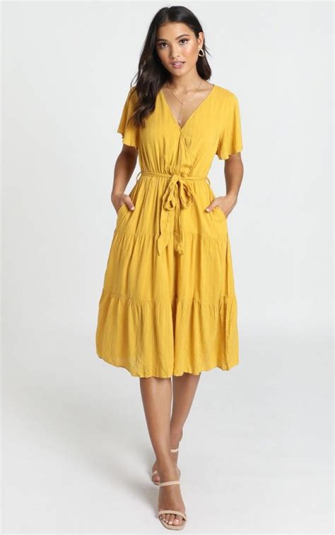 Dress In Mustard Dresses Fashion Spring Outfits