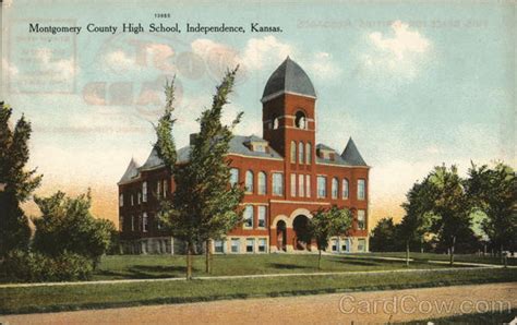 Montgomery County High School Independence Ks Postcard