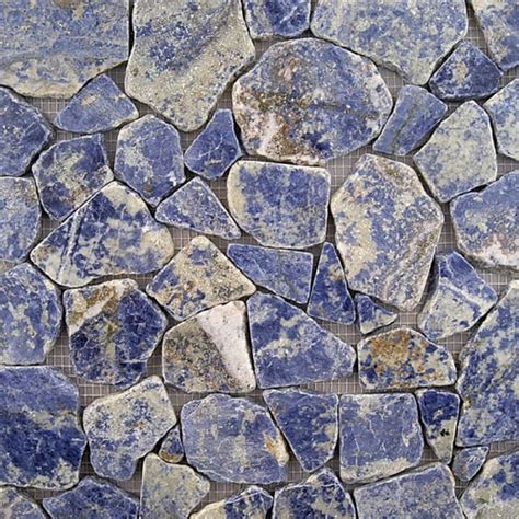 Solistone 10 Pack 12 In X 12 In Solistone Blue Natural Stone Mosaic Floor Tile At