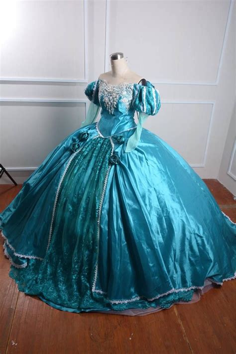Download (dropbox) ariel wedding dress credits to @five5cats. Vestido Ariel Azul Traje de Sirenita Traje para adultos ...