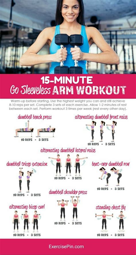 15 Minute Go Sleeveless Arm Workout Workout Routines For Women