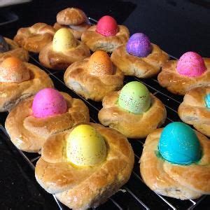 Add two eggs and 1/2 cup flour; Sicilian Easter Bread / Italian Easter Bread With Dyed ...