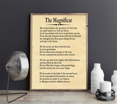 The Magnificat Prayer Canticle Of Mary Prayer Prayer T Song Etsy Uk