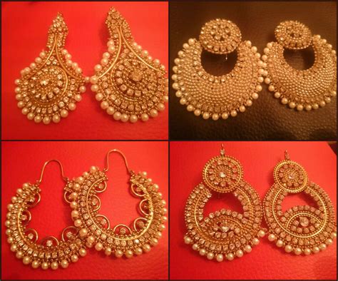 Women love sporting a sparkly piece of jewellery. Ladies traditional indian earrings jhumka diamanté pearls ...