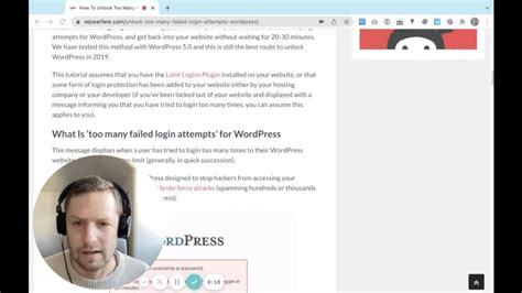 How To Unlock Too Many Failed Login Attempts For WordPress YouTube