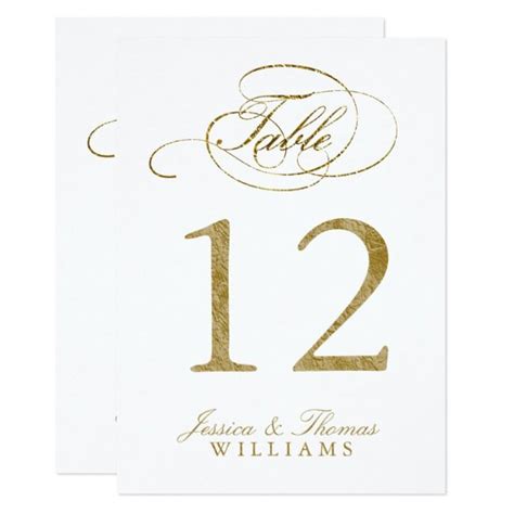 Are you looking to rebuild your credit or establish a new one? Chic Faux Gold Foil Wedding Table Number Cards | Zazzle ...