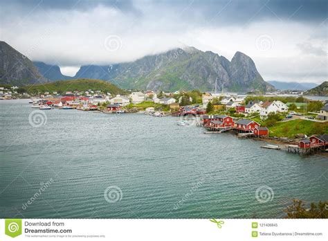 Reine Fishing Village On Lofoten Islands Norway Stock Image Image Of