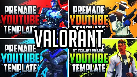 Valorant Thumbnail Template Pack 4 Youtube