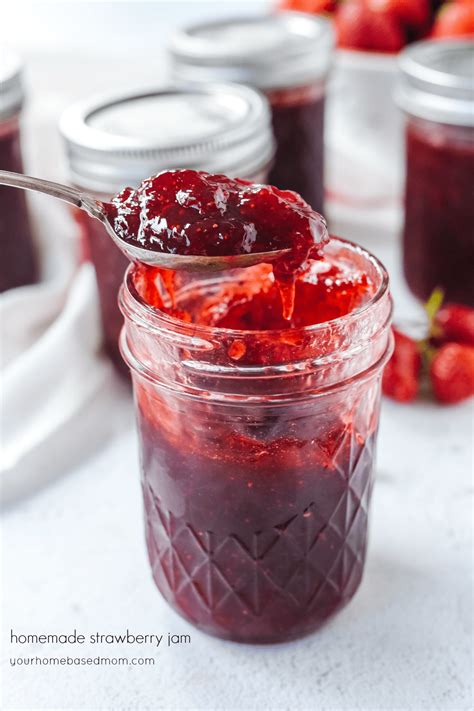 Homemade Strawberry Jam Without Added Pectin Your Homebased Mom