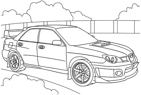 Subaru Coloring Page PDF - Free Printable Coloring Pages