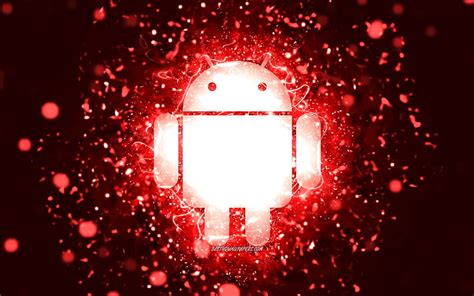 1920x1080px 1080p Free Download Android Red Logo Red Neon Lights