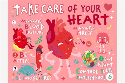 Take Care Of Your Heart Healthcare Illustrations ~ Creative Market