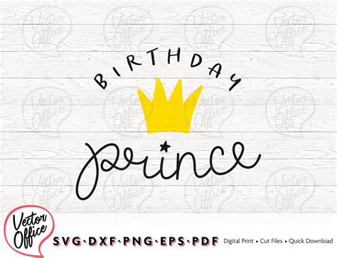 Birthday Prince Svg Birthday Boy Svg Baby Boy Birthday Etsy