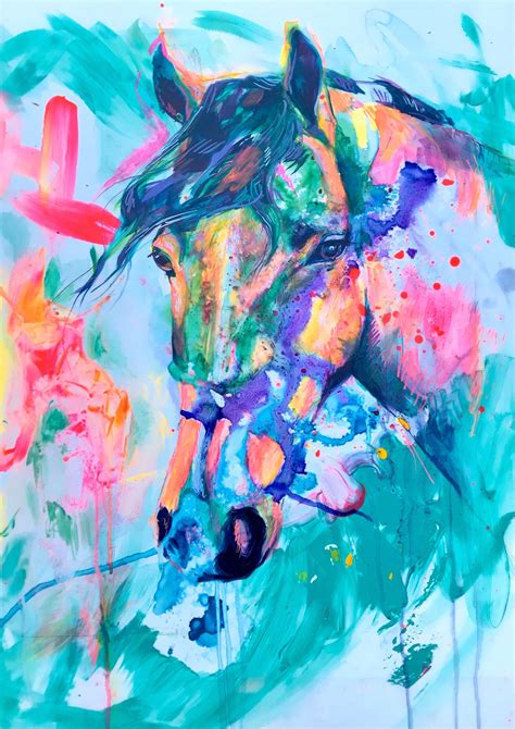 ️colorful Horse Painting Free Download