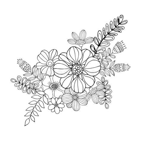 Carnation ask your child to fill colors in this black and white flower. Hydrengea Flower Doodle Drawing Freehand , Coloring Page ...