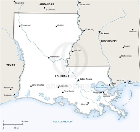 Political Map Of Louisiana Tour Map